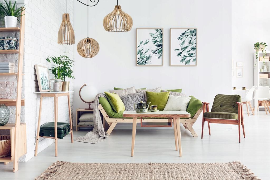 MODERN WOODEN CEILING HANGING LAMP MIX LED