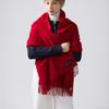 ABRAHAM MOON Merino Wool Shawl 70cm - Scarlet