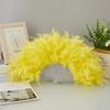 Chinese Hand Fan Feather Palaces Fan for Costume Props Party Dancing Performances Props Wedding Decorations Travel