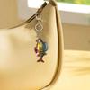 Colorful Fish Car Hanging Ornament Acrylic Keychain Pendant Auto Mirror Charm Car Interior Accessories Festive Decor Gift Idea