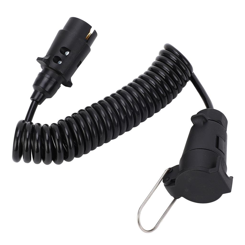 12В 24В Шнур вилки прицепа 7-жильный ТПУ Пружинный буксировочный спиральный провод Стабильная передача сигнала для дома на колесах, автомобиля, судна