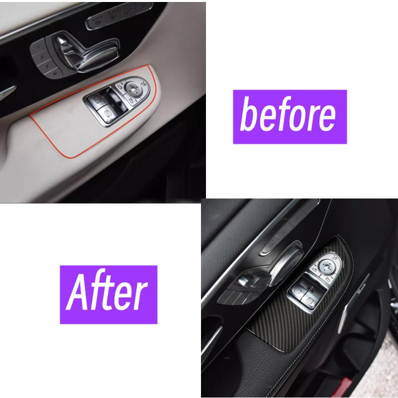 Для Mercedes Benz V Class V260 W447 2015-2022 автомобильный салон, подлокотник двери, кнопка подъема окна, рамка, накладка, наклейки