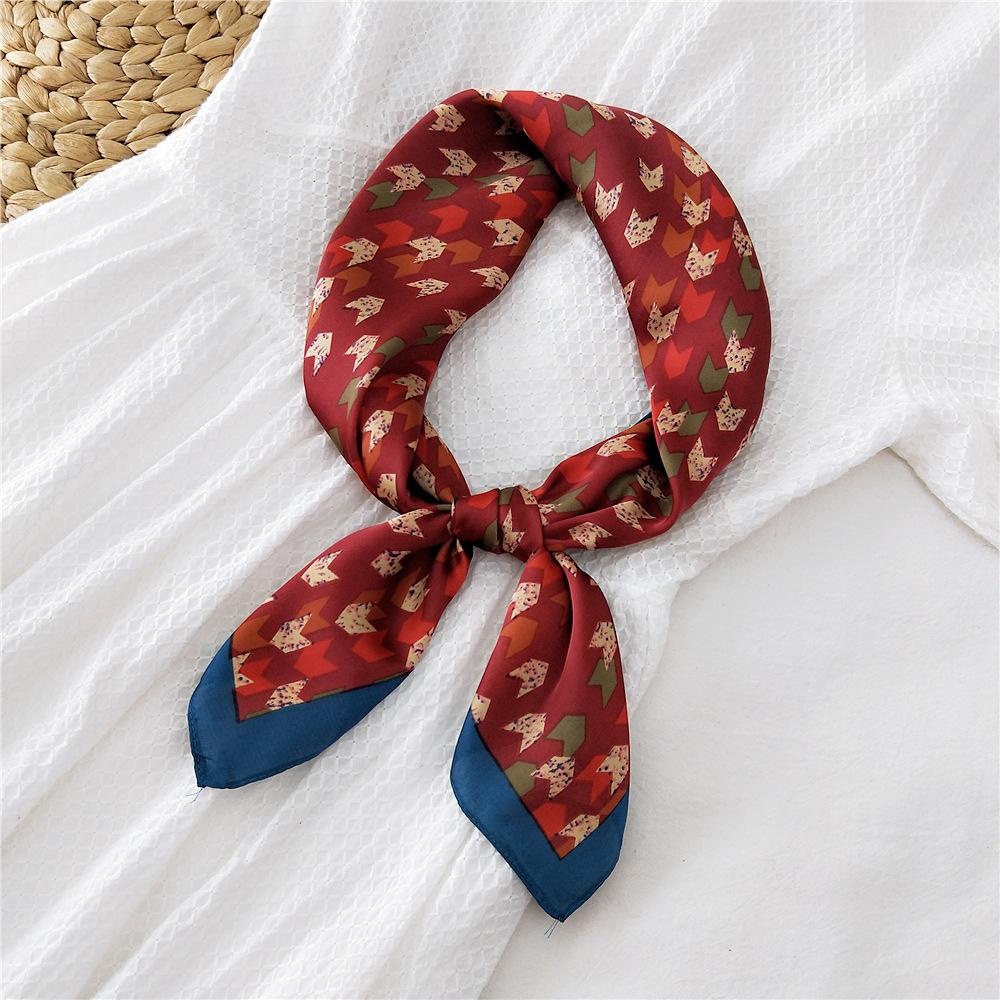 Fashion Decoration Scarf Hairband Tie Hair 70 Small Square Scarf Silk Scarf Women'S Spring And Autumn Versatile Small Scarf Professional Scarf