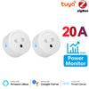 20a/16a Монитор мощности Tuya Zigbee Us EU Смарт-розетка Адаптер Беспроводной голосовой таймер Приложение для Google Home Alexa Tmall Genie
