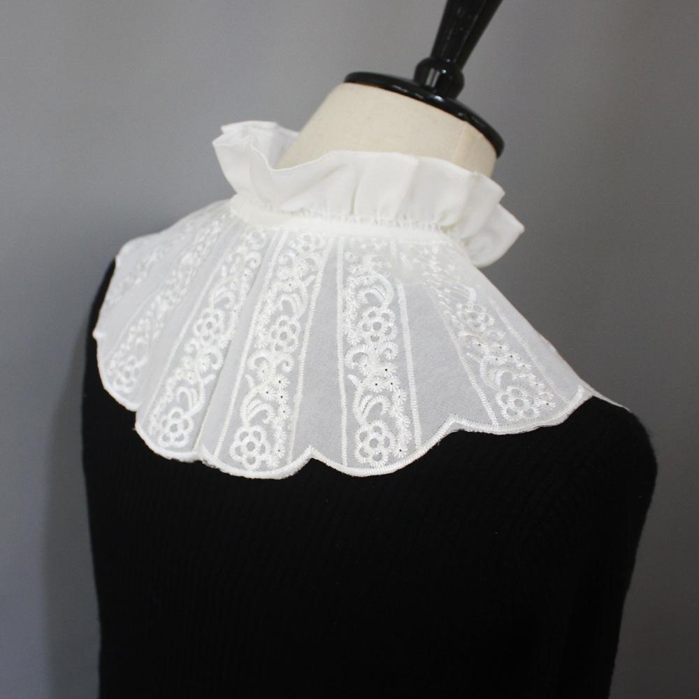 Embroidery Fungus Edge Stand-Up Collar False Collar Female, Stand-Up Collar Decorative Collar