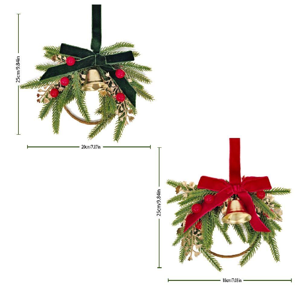 Creative Christmas Bell Wreath Exquisite Crisp Sound Christmas Decoration Bells Retro Portable Christmas Jingle Bells