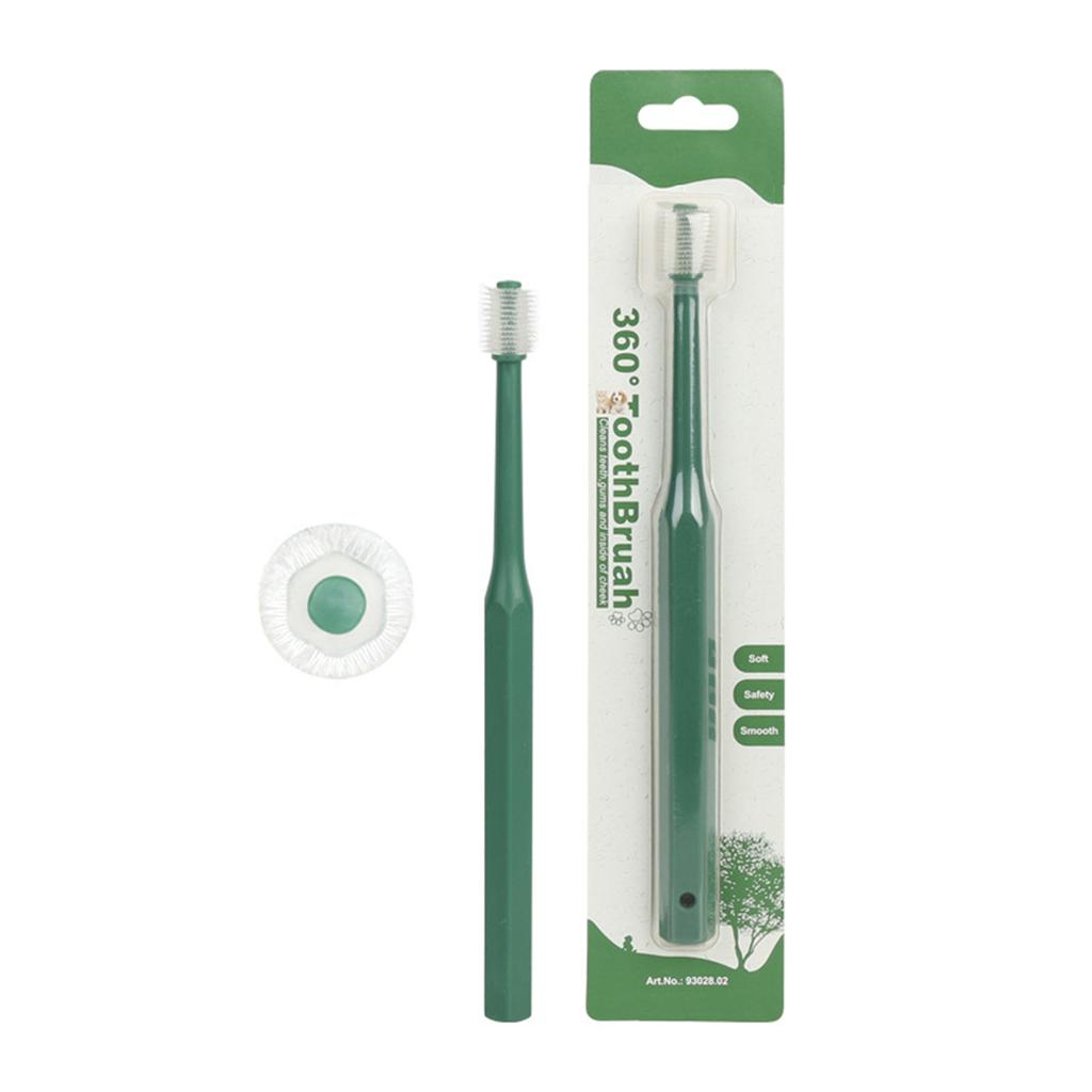Зубная щетка с поворотом на 360 градусов для собак и кошек, зубная щетка для обучения домашних животных, мягкая щетина, уход за зубами, средства по уходу за домашними животными