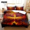 Flaming Phoenix Duvet Cover Full Queen Phoenix Nirvana Fired Volcano Bedding Set Microfiber Comforter Cover For Teen Adult Decor