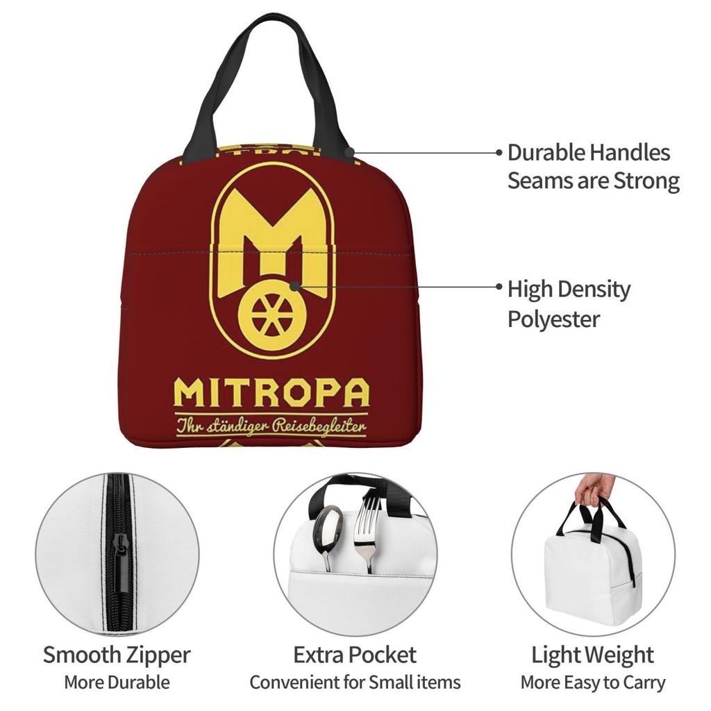Mitropa Your Constant Travel Companion Insulated Lunch Bag for Kids School Cooler Thermal Food Box Tote Lunch Boxes Container