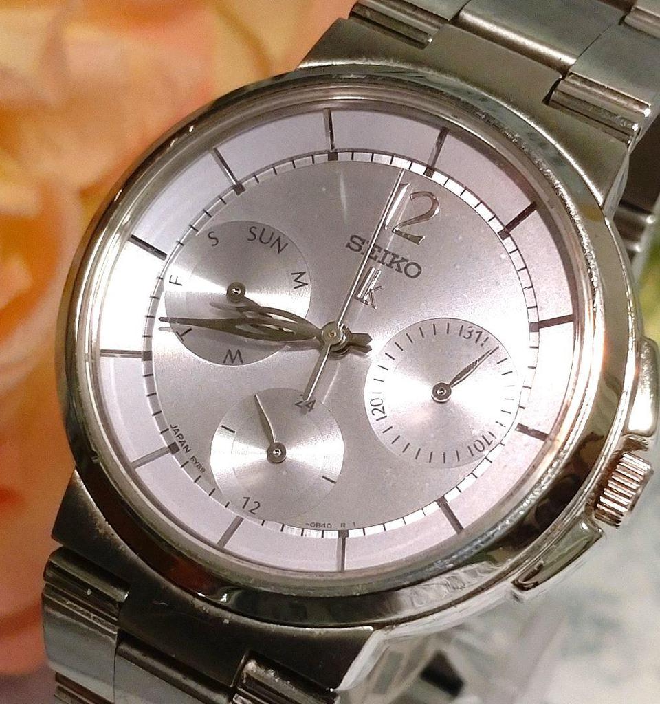 [Б/У] SEIKO Серебряные Аналоговые Часы 091536 LUKIA
