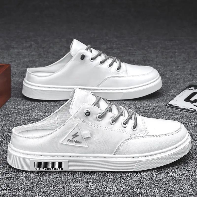 Летняя мужская обувь из парусины, повседневные мужские тапочки, дешевая обувь в корейском стиле, мужские тапочки для взрослых, высокое качество, модные шлепанцы, распродажа 2024 года