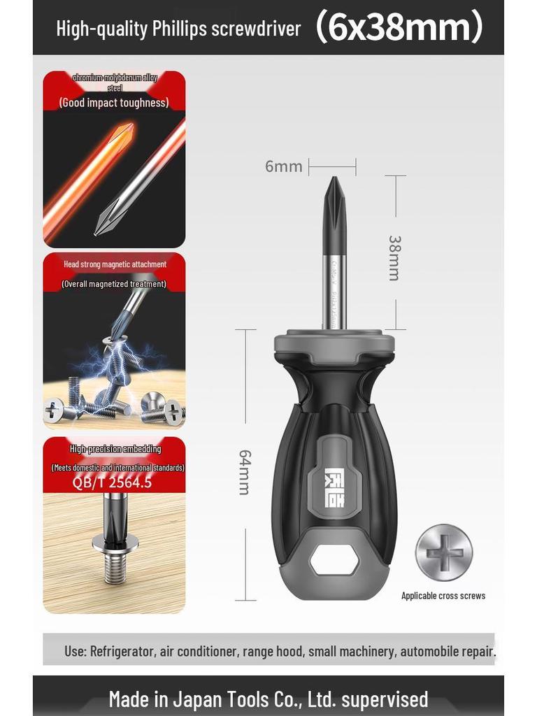 High-Quality Industrial Screwdriver Set: Phillips, Flathead, Torx, Strong Magnetic, Durable Manual Tools
