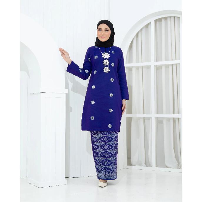 2025 новый стиль набивной узор высококачественная ткань Kulong Pahang женский мусульманский костюм удобный дышащий элегантный