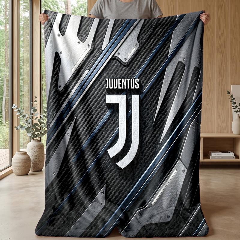 Juventus FC Theme blanket Soft Flannel Blanket Plush Throw Blanket Cozy Sofa Bed Blanket for Home Decor
