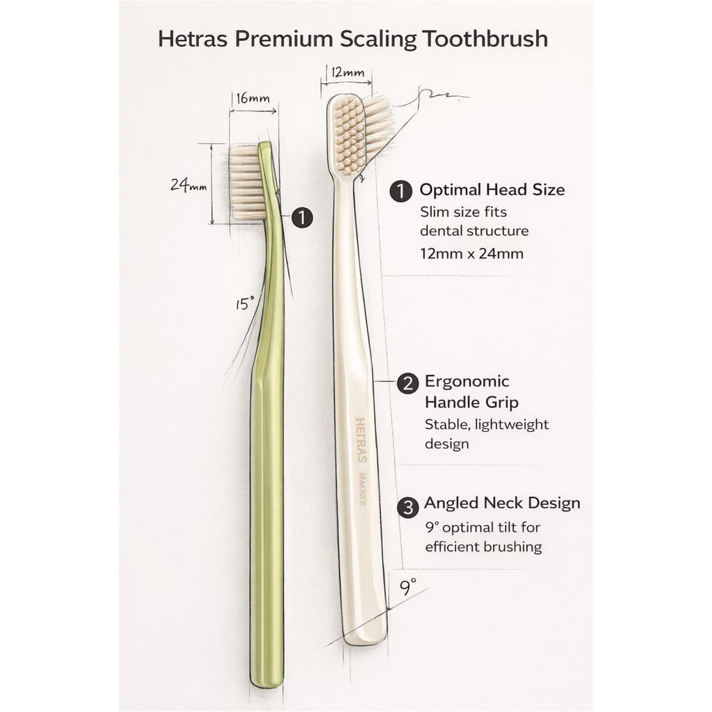 Hetras Premium Scaling Toothbrush Set – Dual Micro Elastic Bristles (21pcs)