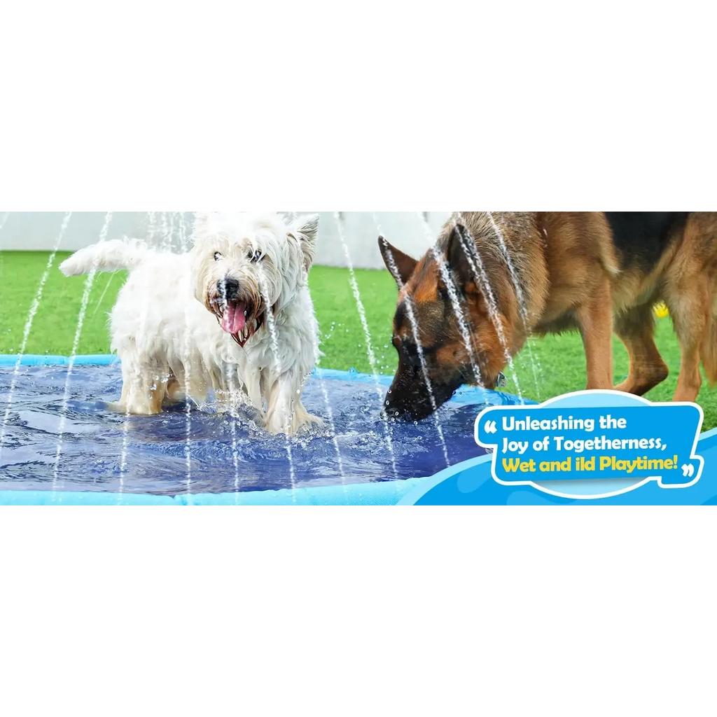 Dog Cool Toys Splash Pad for Dogs Anti-Slip Pool for Large Dogs Thickened Durable Outdoor Water Play Mat Summer Sprinkler Toy