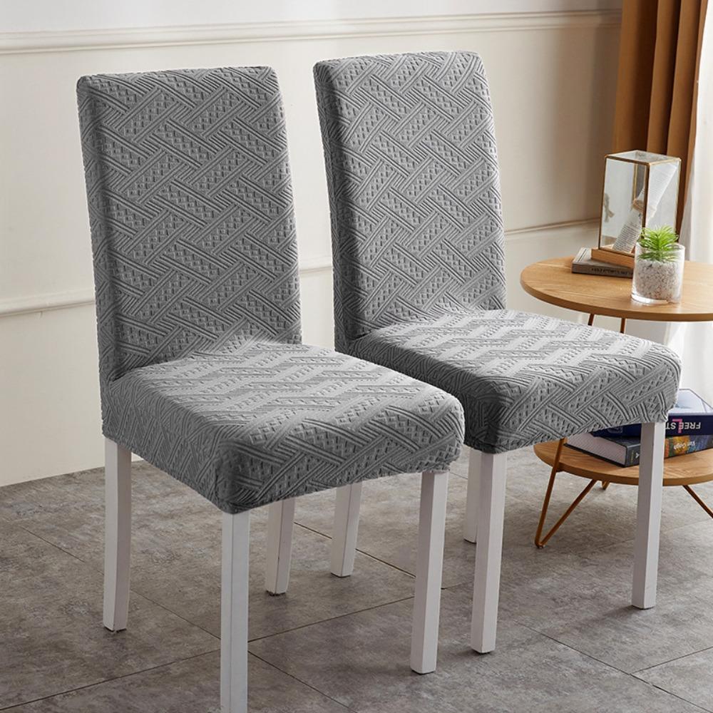 Elastic Chair Covers Set with Backrest Universal Stretch Dining Chair Slipcovers for Home Simple All Season Use