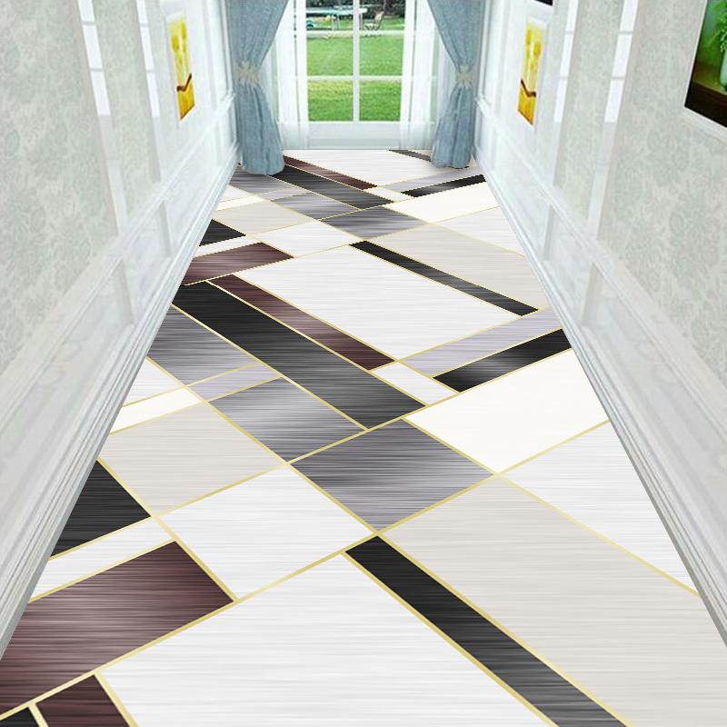 Modern Geometric Carpet Non-Slip Wear Corridor Living Room Entrance Suitable For Light Luxury Minimalist Style Decoration