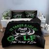 Golf balls and text. Bedding sets Duvet cover sets Duvet covers Pillowcases(1 * Duvet Cover 2 * Pillowcases without duvet insert)