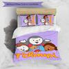 T'choupi 3pcs Bedding Set Duvet Cover Closure Includes 1 Duvet Cover & 2 Pillowcases for All Seasons Bedroom Home Dorm Decor