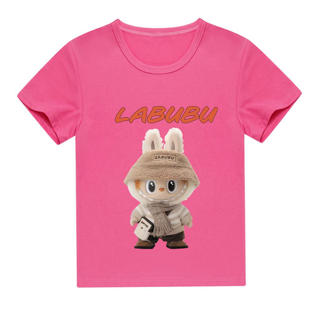 Kids 2D Tee Labubu T-shirt Children Short-sleeved
