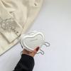 Cute And Stylish Heart-shaped Crossbody Bag For Women With Trendy Pu Material And Chic Ins Look