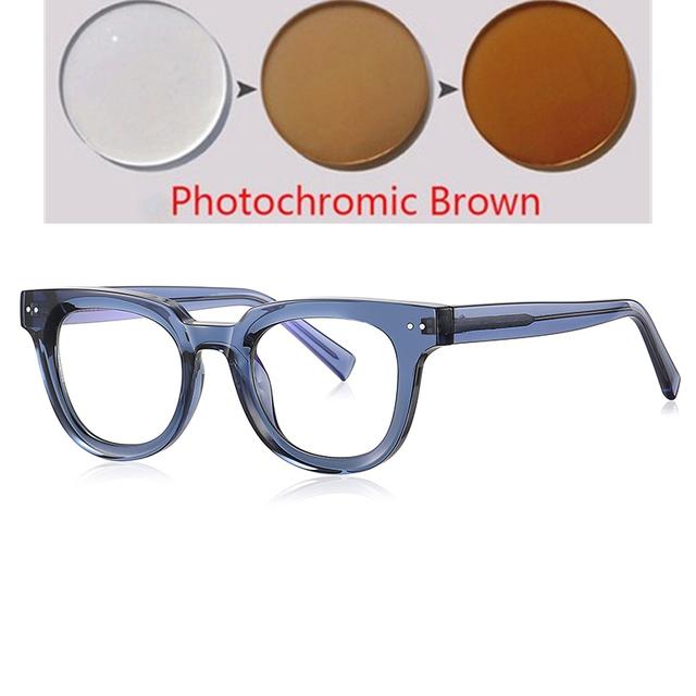 Студенты смотрят далеко. Очки по рецепту для близоруких заклепок. Оправа с защитой от синих лучей. Оптические очки от 0 -0,5 -0,75 до -6,0.