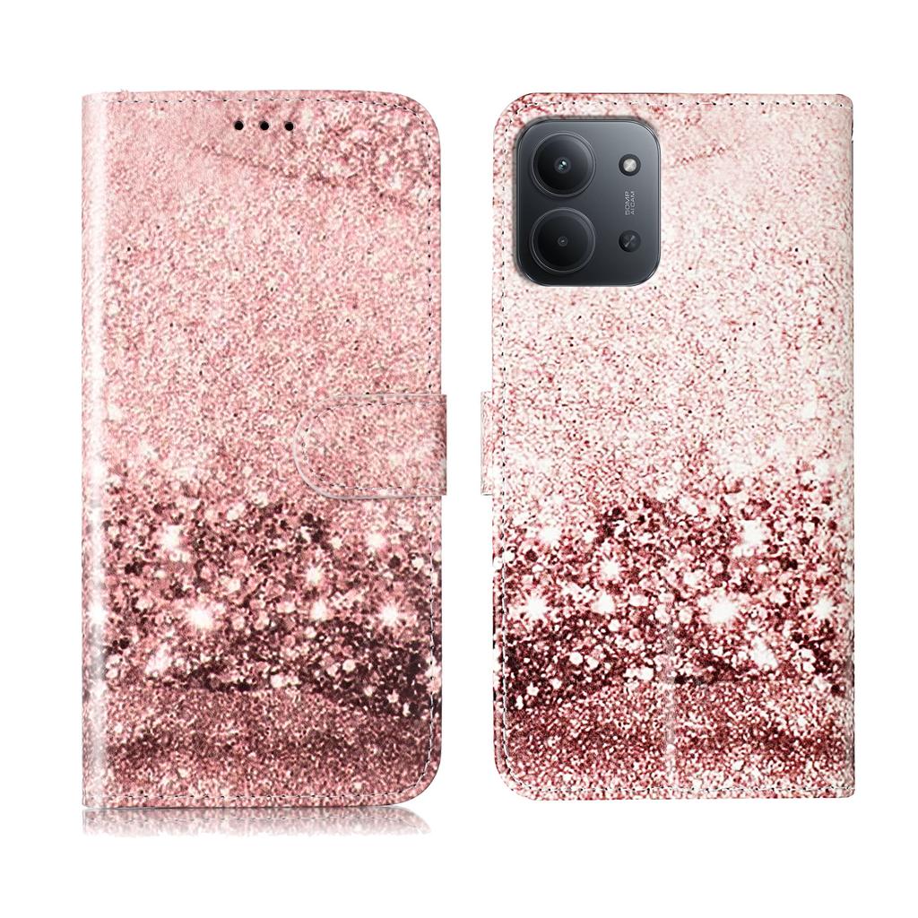 Для Xiaomi Redmi Redmi 15C 4G (США) (173мм)/15C 5G (США) (173мм)/Poco C85 4G (173мм) Чехол Мраморная Покраска Кожаный Чехол для Телефона