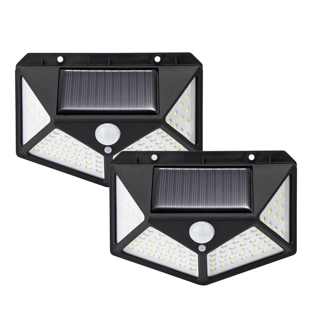 IP65 Waterproof LED Infrared Body Sensing Solar Polycarbonate Diffuser Street Outdoor Black Wireless Wall Lamp