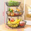 3-х уровневая корзина для фруктов, миска, кухонный органайзер, компактная подставка, большая вместительная столешница для овощей