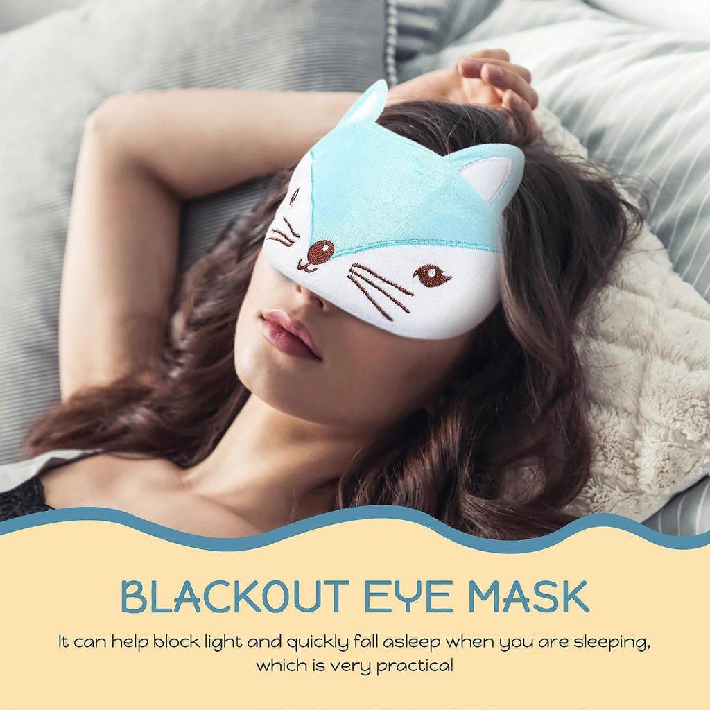 Comfortable Sleep Eye Mask Cartoon Design Eye Mask Adorable 4Pcs Set