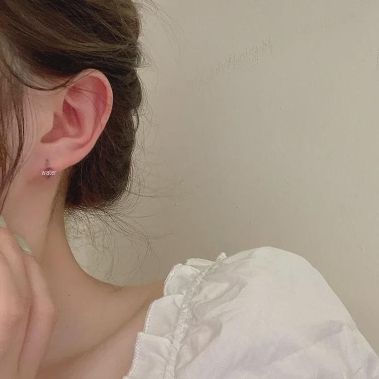 Small Zircon Butterfly Earrings for Women - Simple 925 Silver, Versatile Design