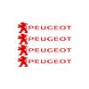 4PCS PVC Car Side Door Handle rearview mirror Wheel Rim Decoration Stickers For Peugeot 207 206 308 208 3008 Auto Accessories