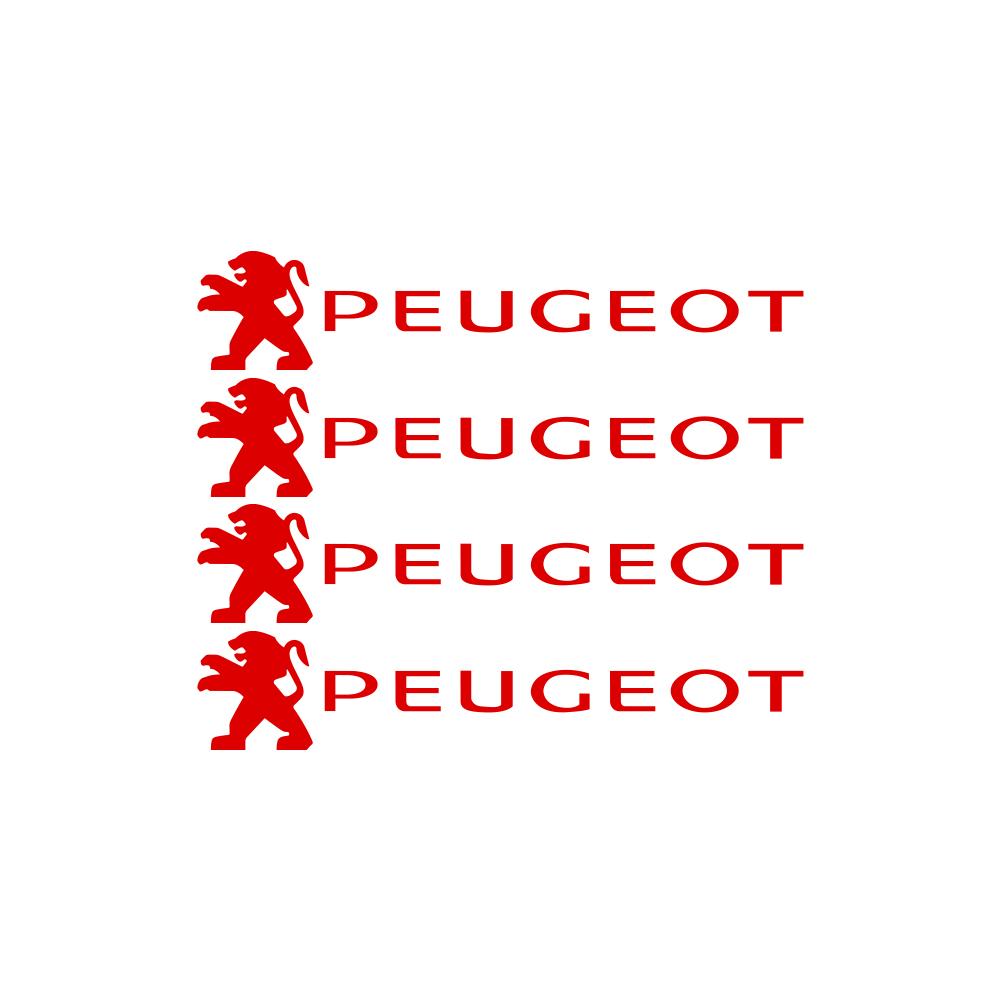 4 шт. Светоотражающие наклейки на диски колес и кузов автомобиля для Peugeot 307 206 407 207 308 3008 2008 208 1007 GT 107 106