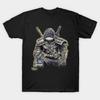 Мужская черная футболка с принтом The Last Ronin Tmnt Печать на бумаге для трансфера без вырезания Хлопковая футболка
