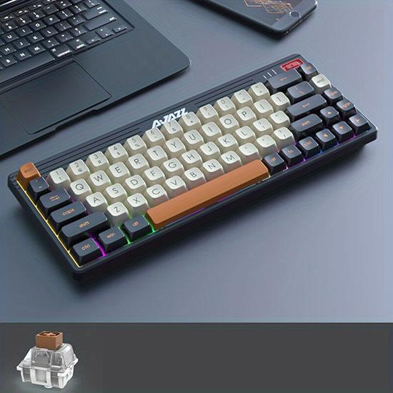 Ajazz K690T Hot-swappable Keyboard DIY BT 2.4G Wired RGB Backlit Mechanical Keyboard