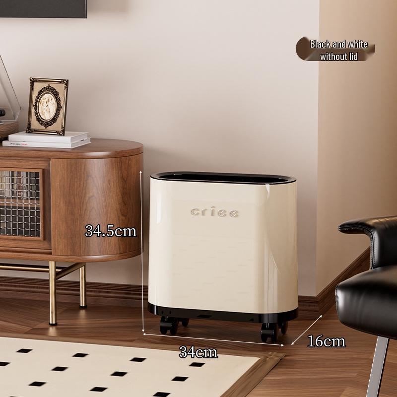 Красное овальное мусорное ведро нажимного типа с крышкой для ванной комнаты и гостиной