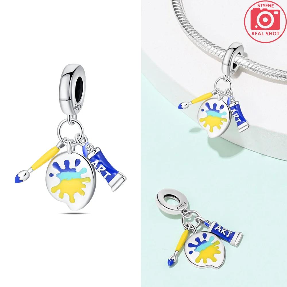 Элегантная медная оригинального цвета масляная живопись доска восковые мелки бусины подходят шармы для браслетов женские украшения DIY аксессуар подарок