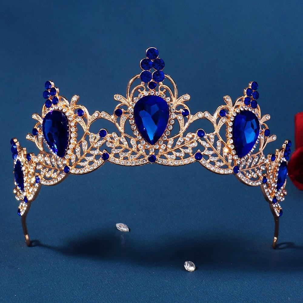Блестящая Барочная Корона Металлическая Корона со Стразами Винтажная Тиара Принцессы Церемония Вступления во Взрослую Жизнь