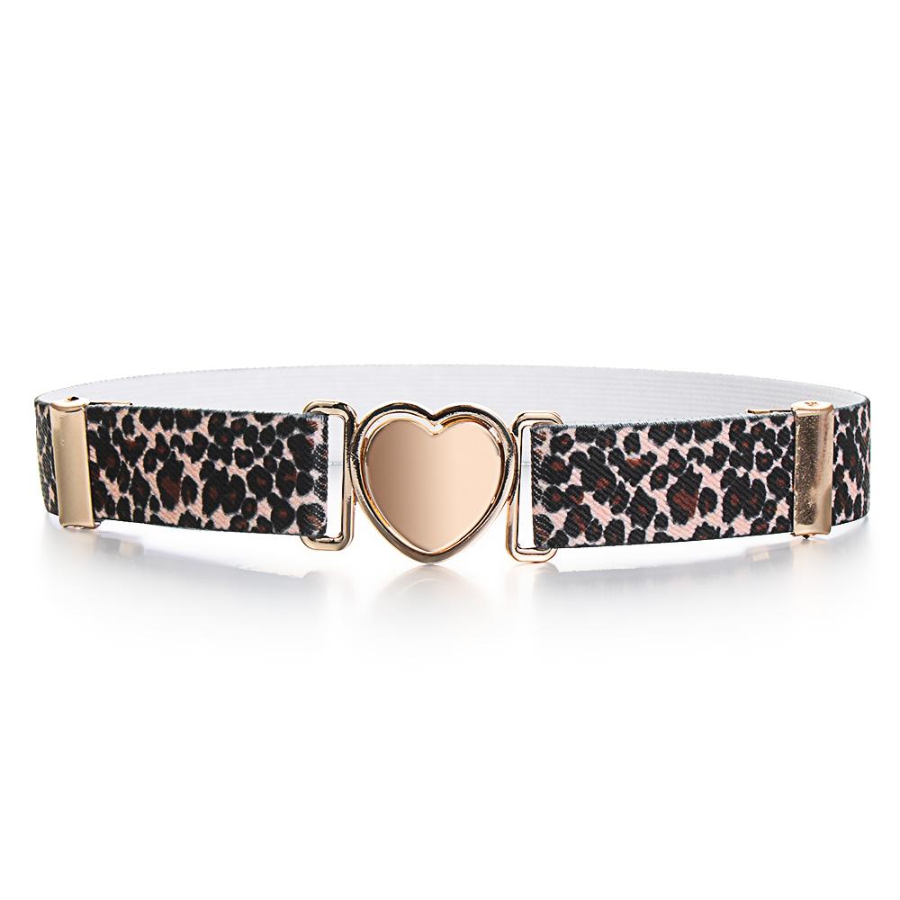 Fashion Adjustable Stretch Heart Belt Elastic Belts Dresses Waist Belt Girls