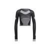 X Stella McCartney Collaboration FW22 Tst Ls укороченная футболка с круглым вырезом и длинными рукавами, женские топы, серые HN2883