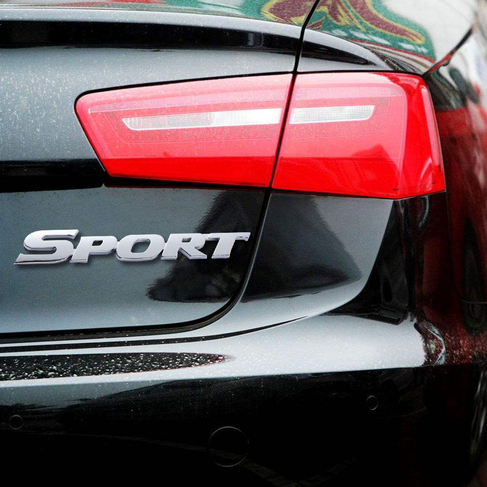 Модные наклейки на багажник, крыло, эмблема, значок, автомобильные наклейки 3D ABS SPORT в металлическом стиле