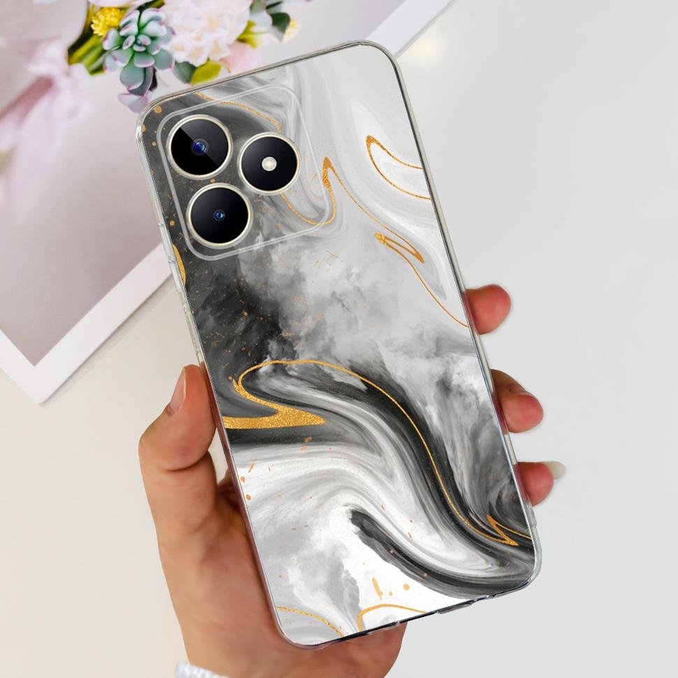 For Realme Note 50 Cases RMX3834 Colorful Painted Cover Soft Silicone Phone Cases For Oppo Realme Note 50 Note50 TPU Fundas