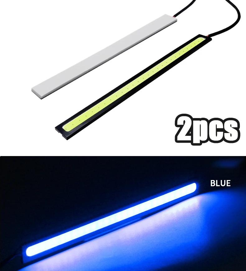 2/4 шт ультратонкие яркие светодиодные автомобильные дневные ходовые огни COB SuperBright с низким потреблением энергии автомобильные противотуманные фары DRL 12 В DRL лампы