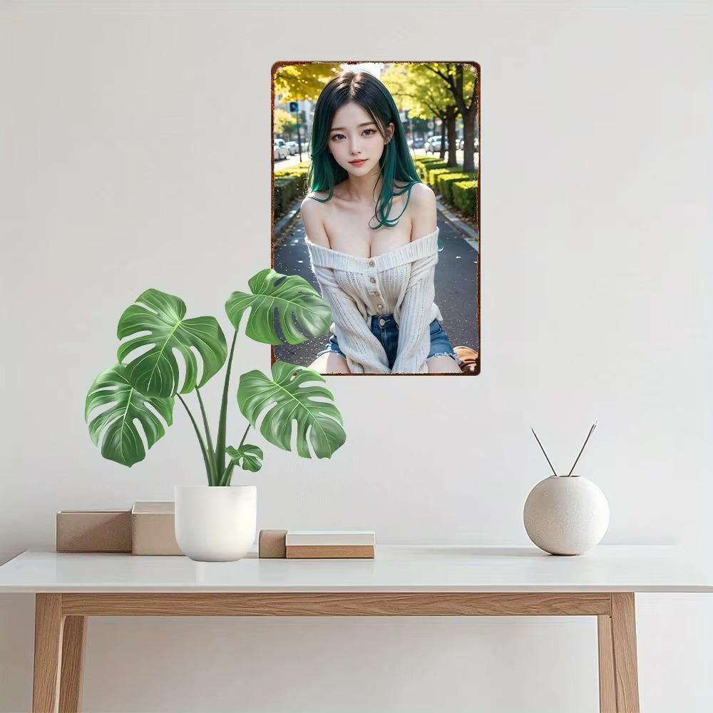 Металлический Настенный Декор Аниме 8x12 Дюймов Винтажный Ретро Постер Декор Дом Гараж Кафе