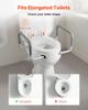 Raised Toilet Seat with Arms, 136.1 kg Load Capacity, 88.9 mm Lift Height, Widened Commode Elevated Toilet Seat Riser with Padded Handles for Seniors,