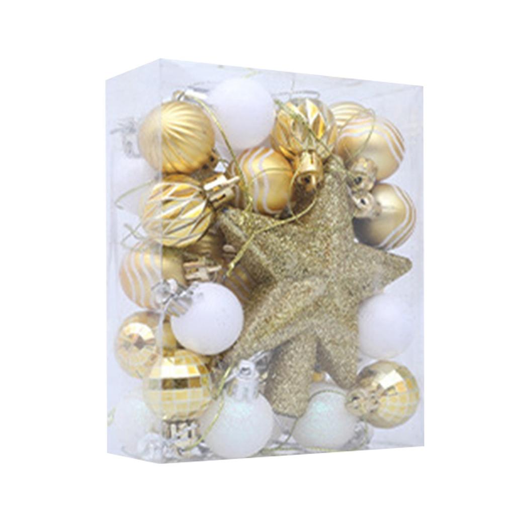 Набор елочных шаров, разноцветные, с блестками, дизайн звезды, праздничный, новогодний, аксессуар для украшения рождественской елки, ассорти