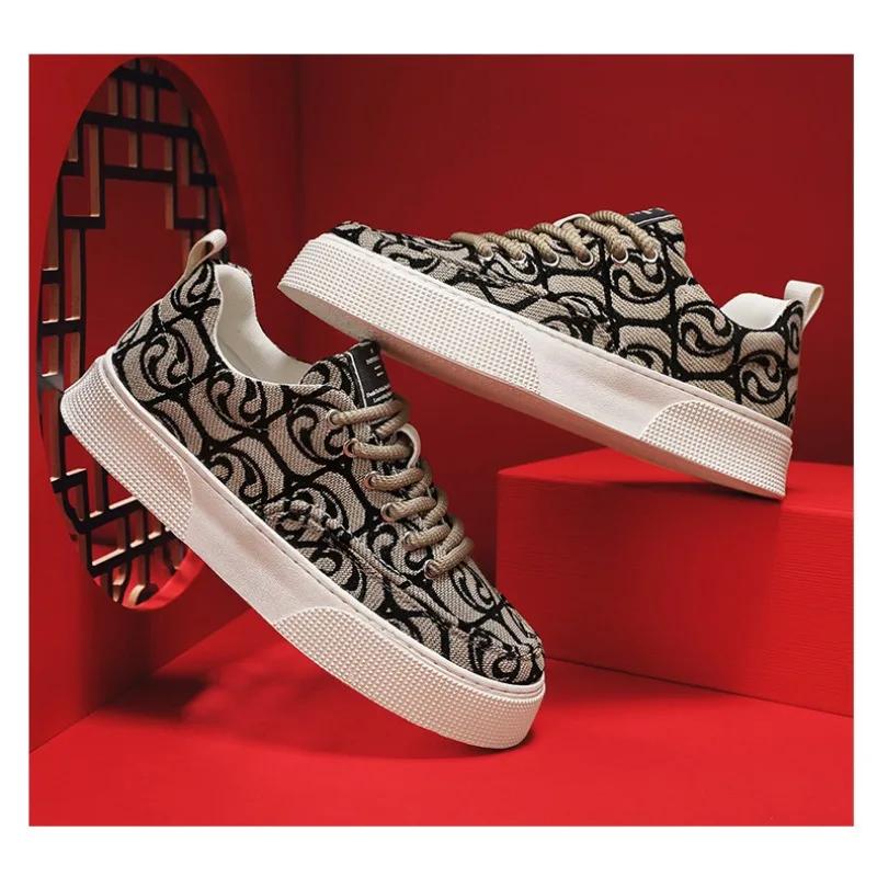 Модные дышащие кроссовки для ходьбы, уличная обувь на шнуровке на платформе, мужские кеды для скейтборда, красные, зеленые, мужские повседневные