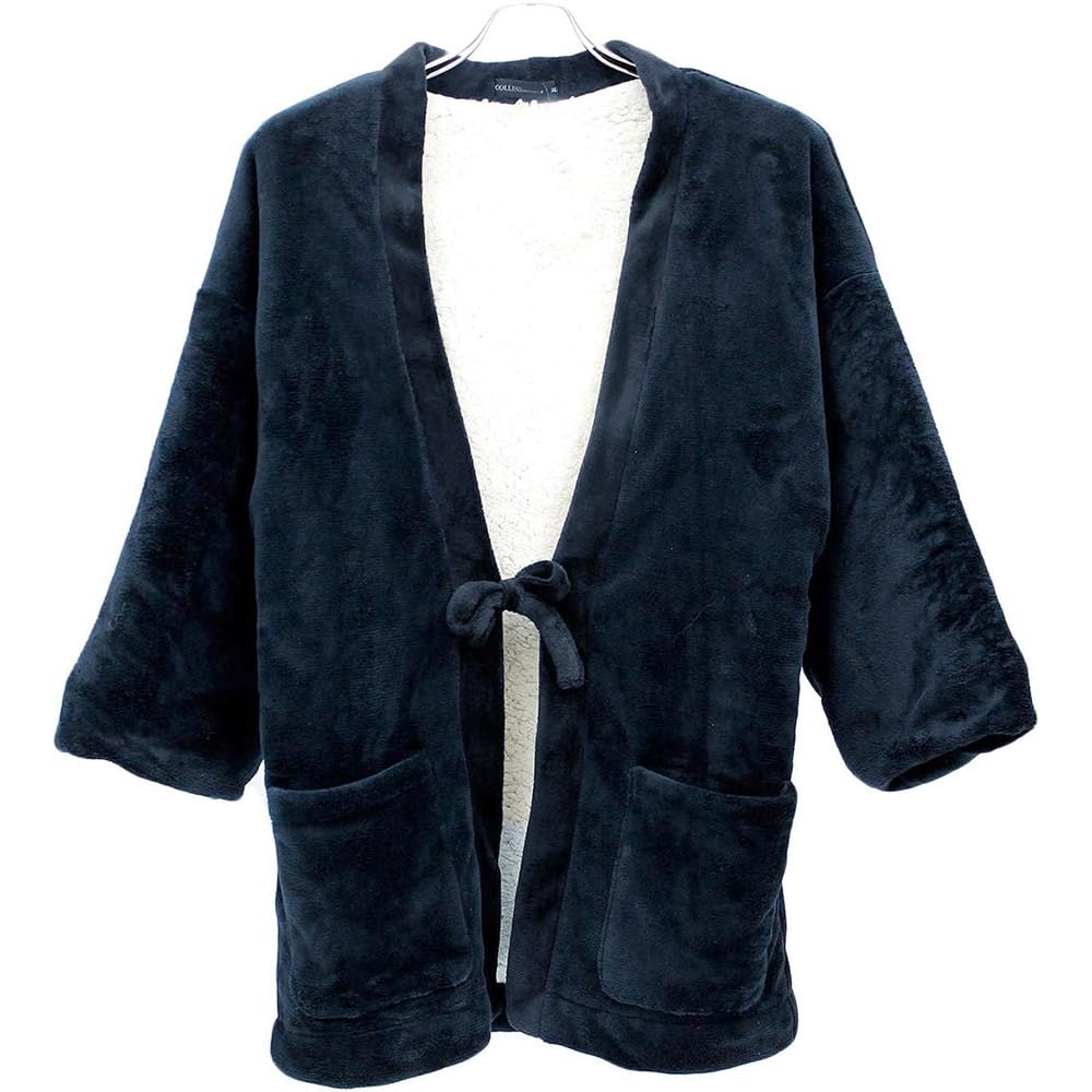 Мужская дотера-хантин одного цвета (Хантэнь Чан-тянко), Большой размер, Теплый, Пушистая подкладка из боа, Защита от холода, Одежда для дома, Однотонный, Размер 5XL, Темно-синий