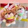 Dachshund Rolled Dog Tongue Bee Design Cute Plush Pendant Keyring Decoration